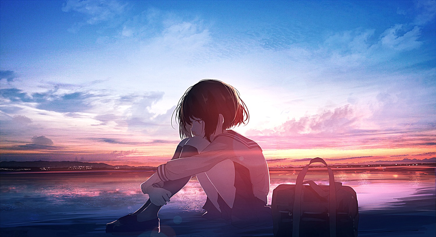 landscape, mifuru, seifuku, skirt_lift