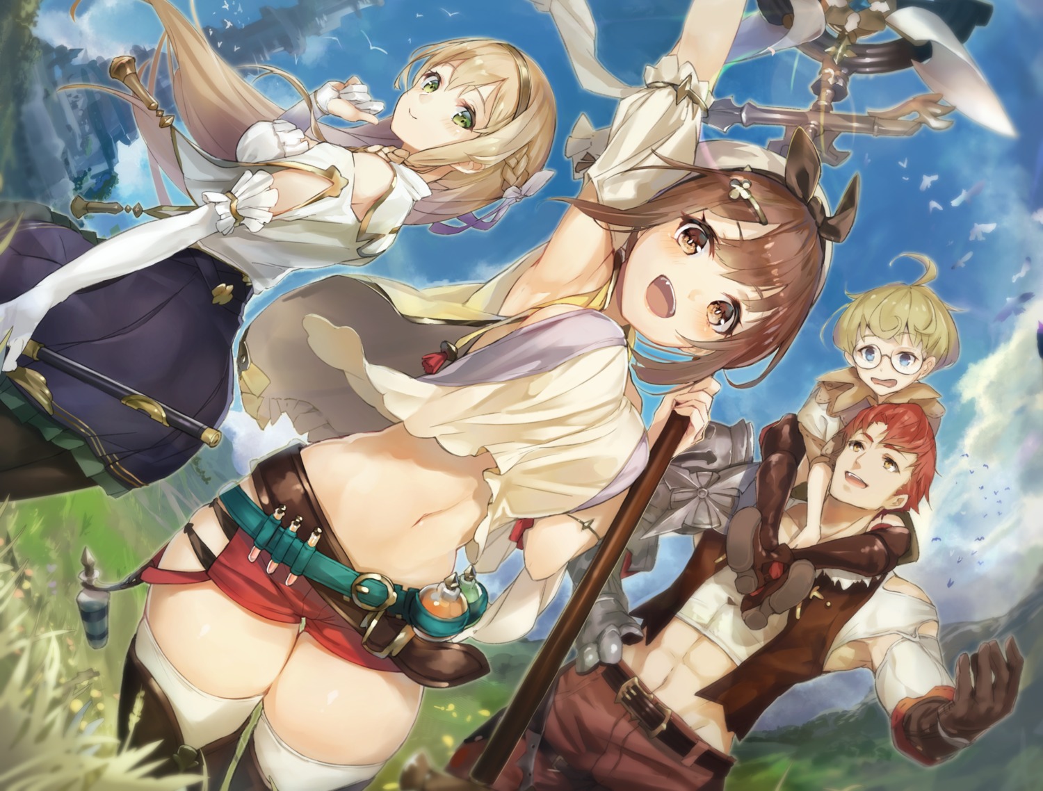 armor, atelier, atelier_ryza, cruel_gz, klaudia_valentz, megane, pantyhose, reisalin_stout