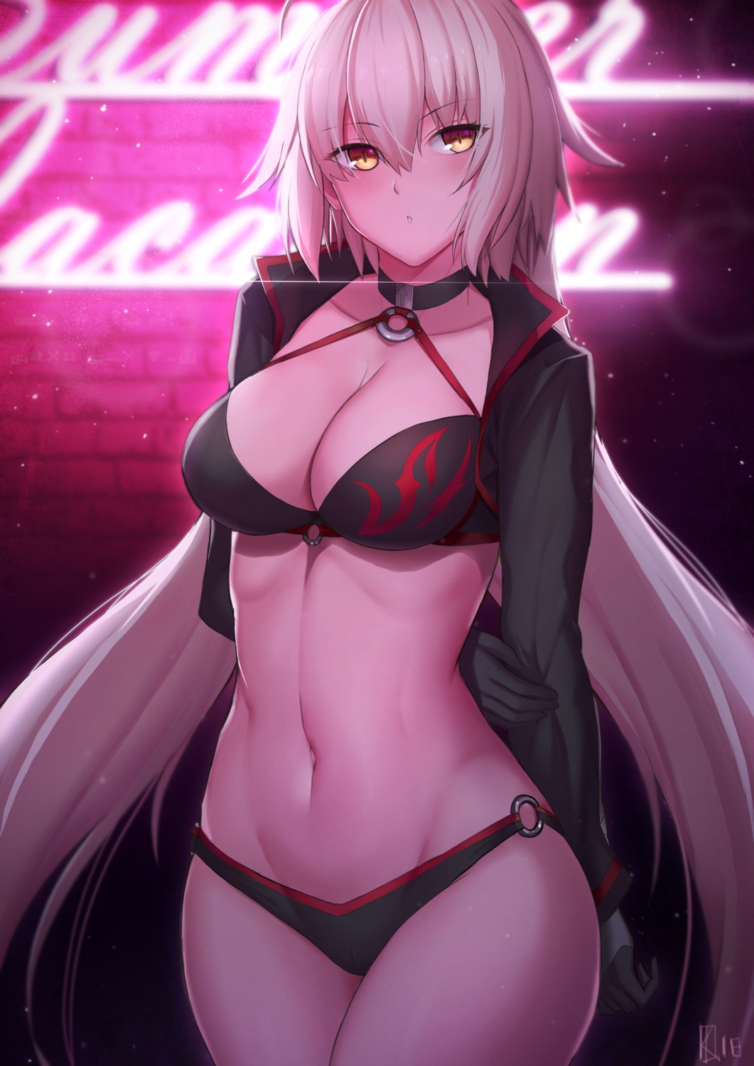bikini, cleavage, fate/grand_order, jeanne_d'arc, jeanne_d'arc_alter_(fate), kakeku, swimsuits