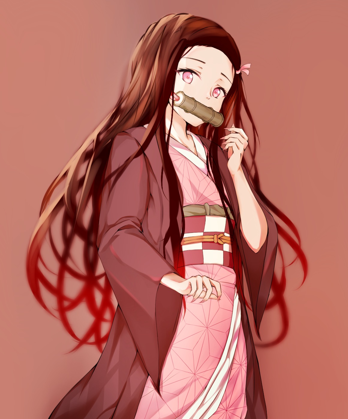 adore, kamado_nezuko, kimetsu_no_yaiba, kimono