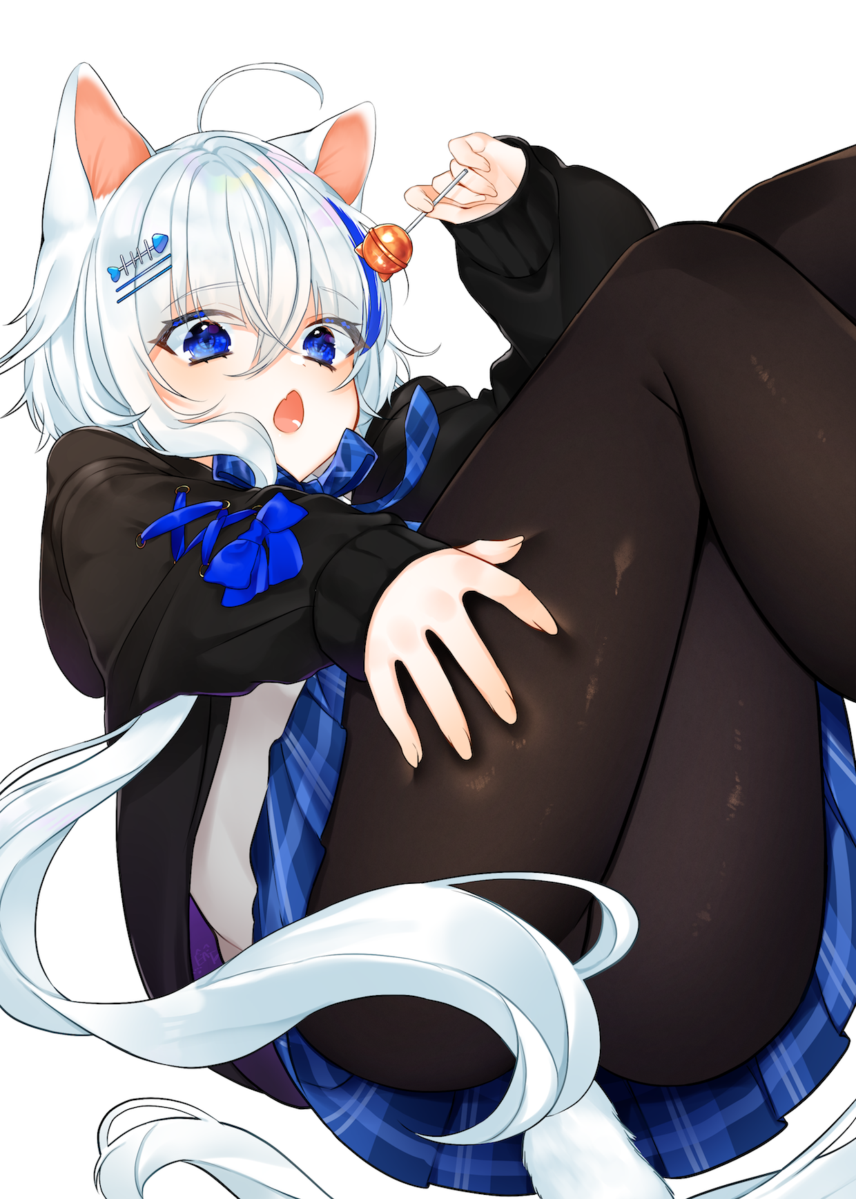 animal_ears, etto_eat, nekomimi, pantyhose, seifuku, sweater, tail