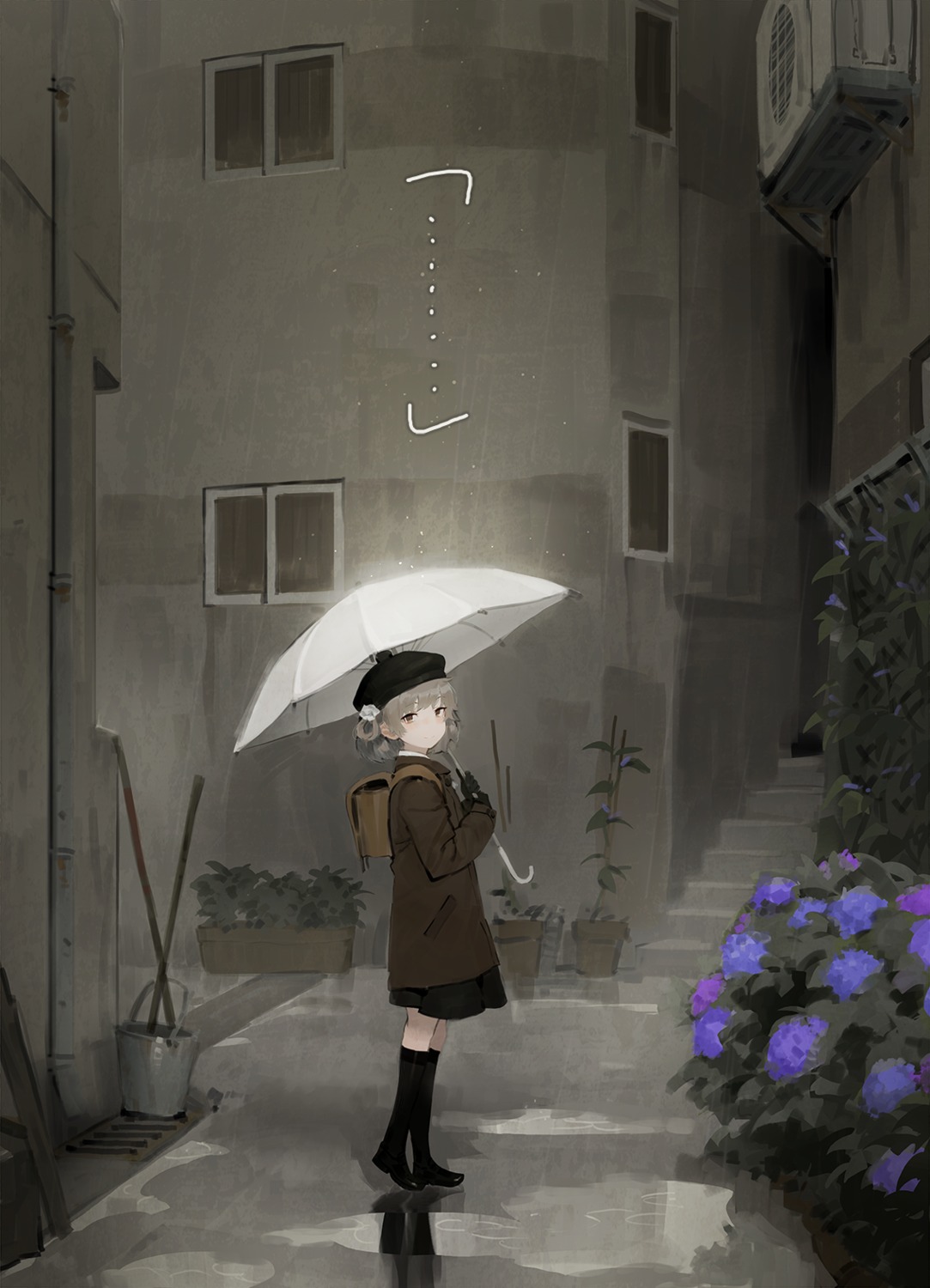 hatoba_tsugu, hatoba_tsugu_(character), kare_huang, seifuku, umbrella