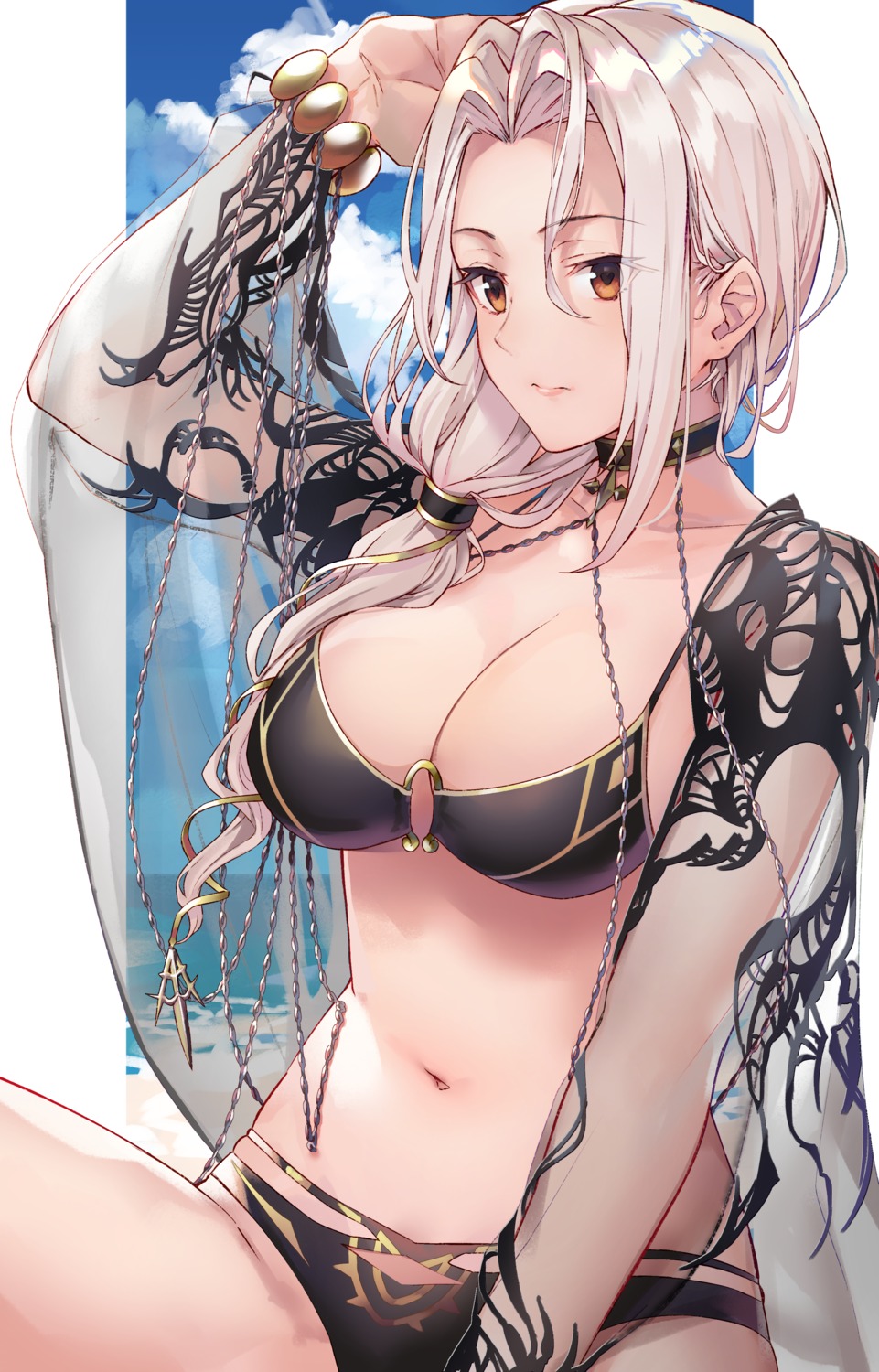bikini, black_cola, carmilla_(fate/grand_order), fate/grand_order, see_through, swimsuits