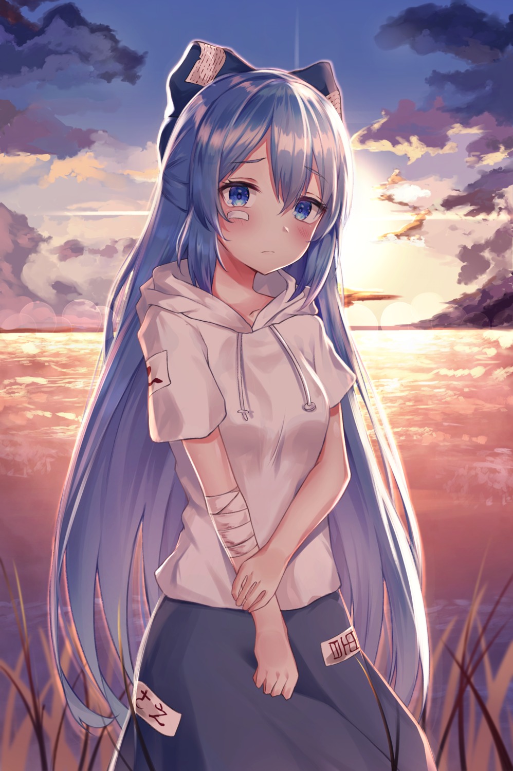 bandages, bandaid, ds_a, touhou, yorigami_shion