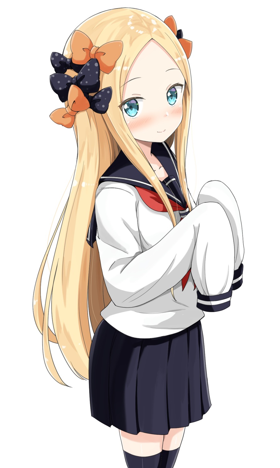 abigail_williams_(fate), aikawa_ryou, fate/grand_order, seifuku, thighhighs