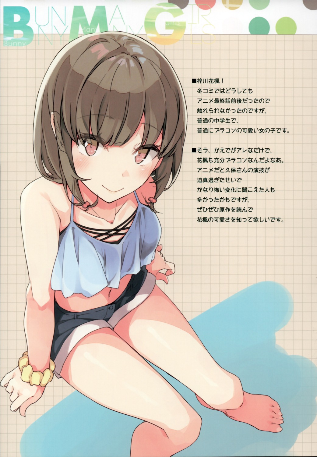 azusagawa_kaede, bikini_top, mizoguchi_keiji, ntype, seishun_buta_yarou, swimsuits