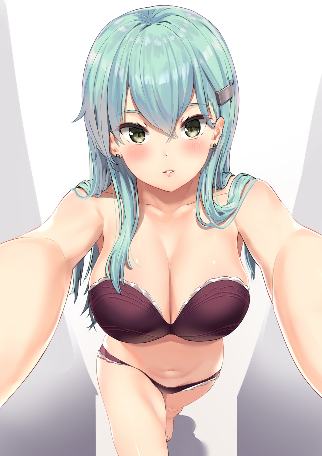 artist_revision, bra, cleavage, kantai_collection, pantsu, soushou_nin, suzuya_(kancolle)