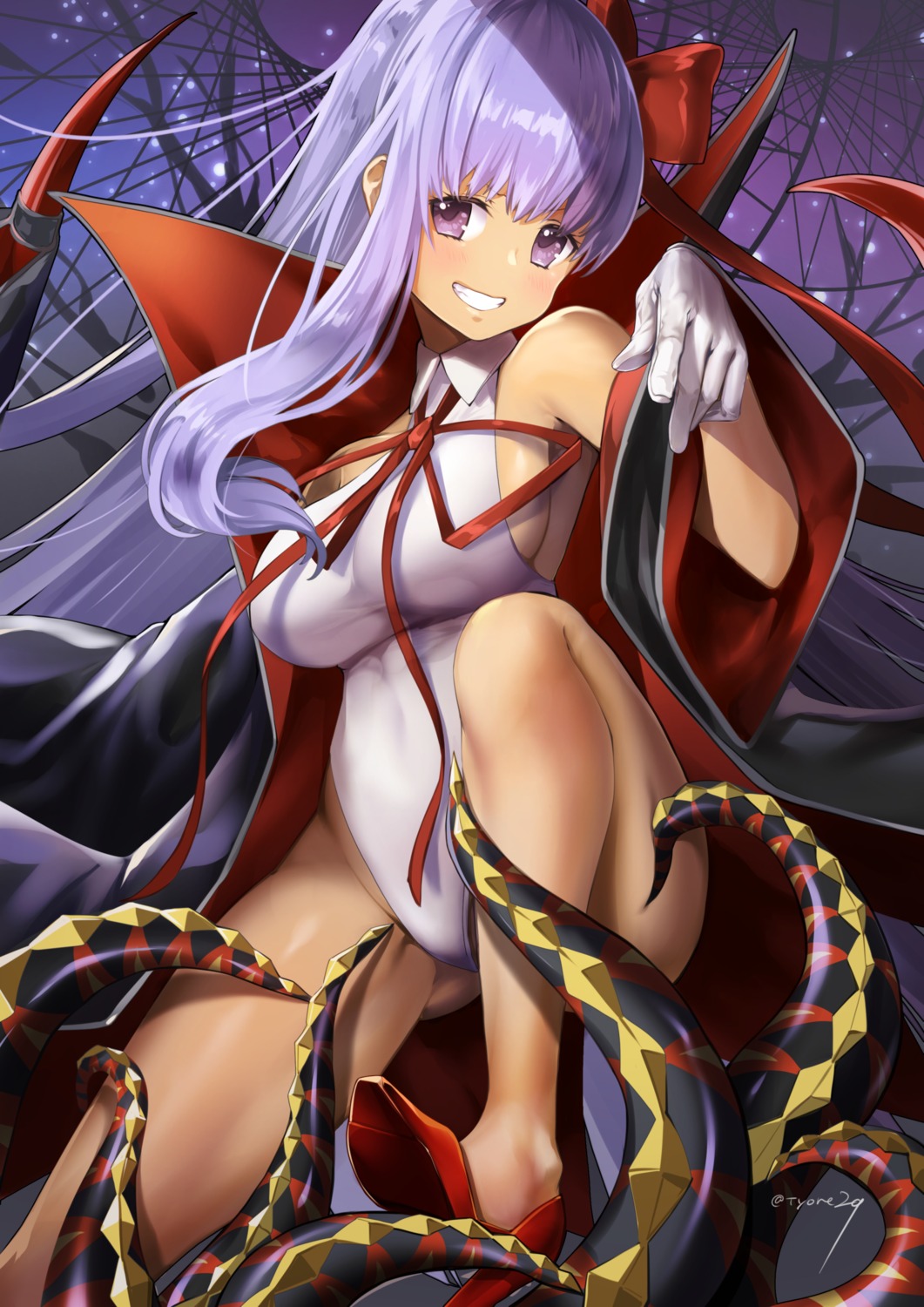bb_(fate), fate/grand_order, heels, leotard, tentacles, tyone