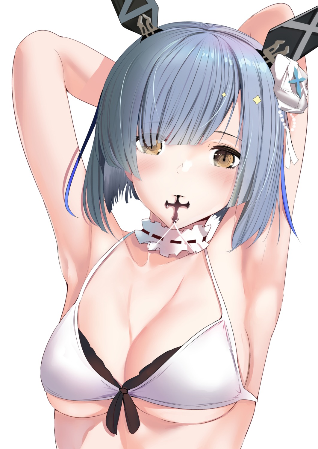 azur_lane, bikini_top, gascogne_(azur_lane), schreibe_shura, swimsuits, underboob