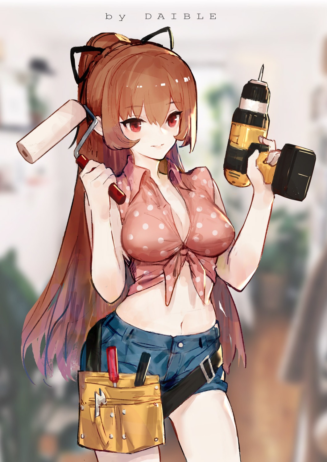 cleavage, daible, open_shirt