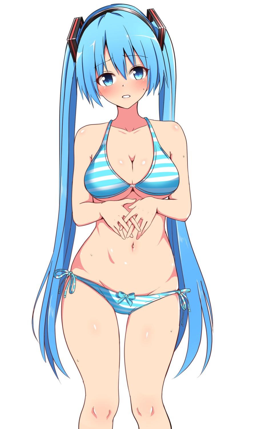 baretto_(karasi07), bikini, cleavage, hatsune_miku, swimsuits, underboob, vocaloid