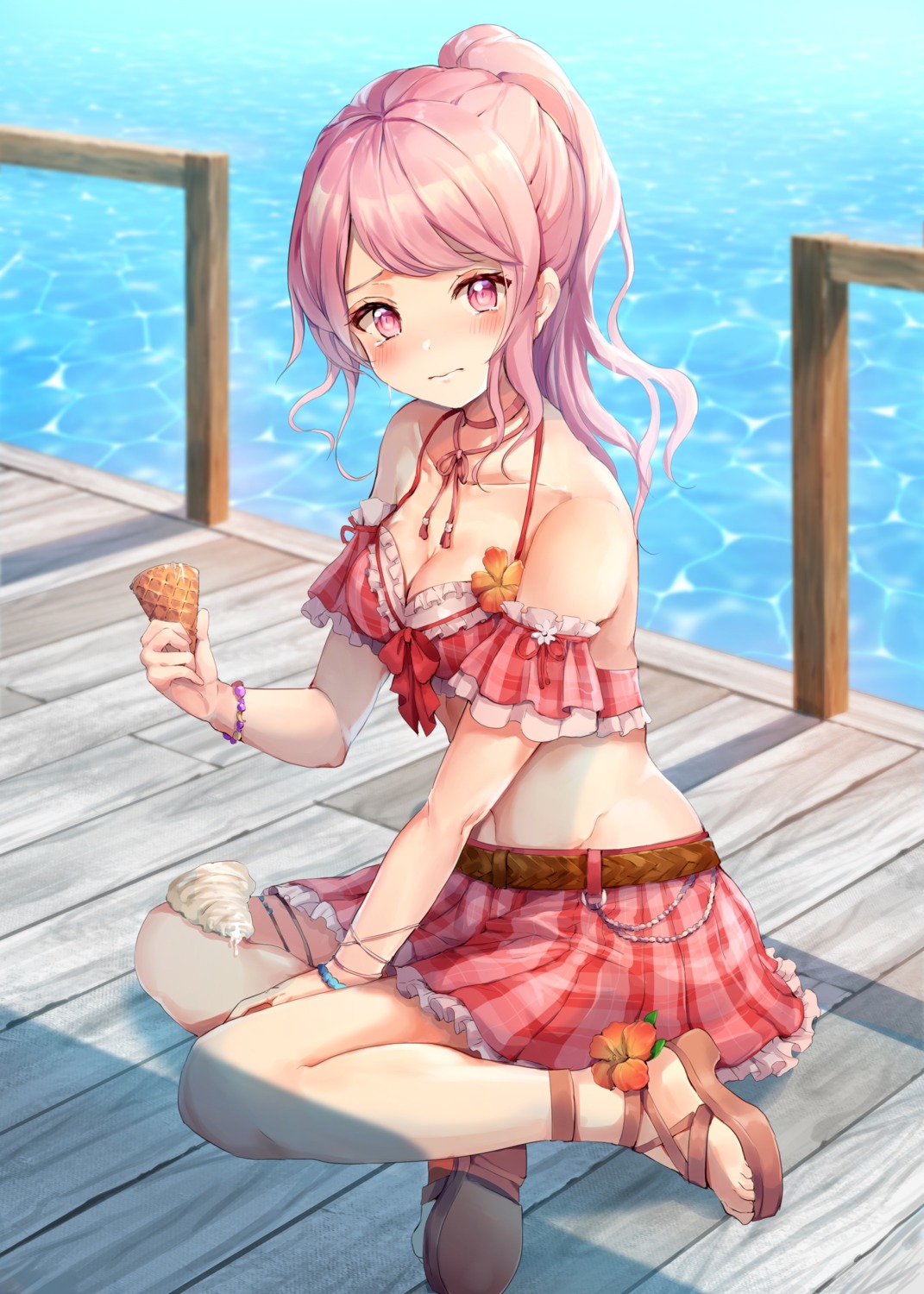 bang_dream!, bikini, cleavage, maruyama_aya, nogi_momoko, swimsuits