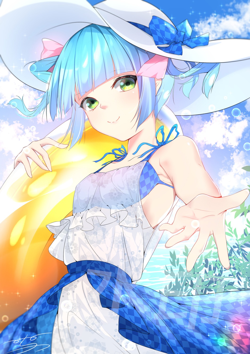 bikini_top, dress, menghuan_tian, see_through, swimsuits