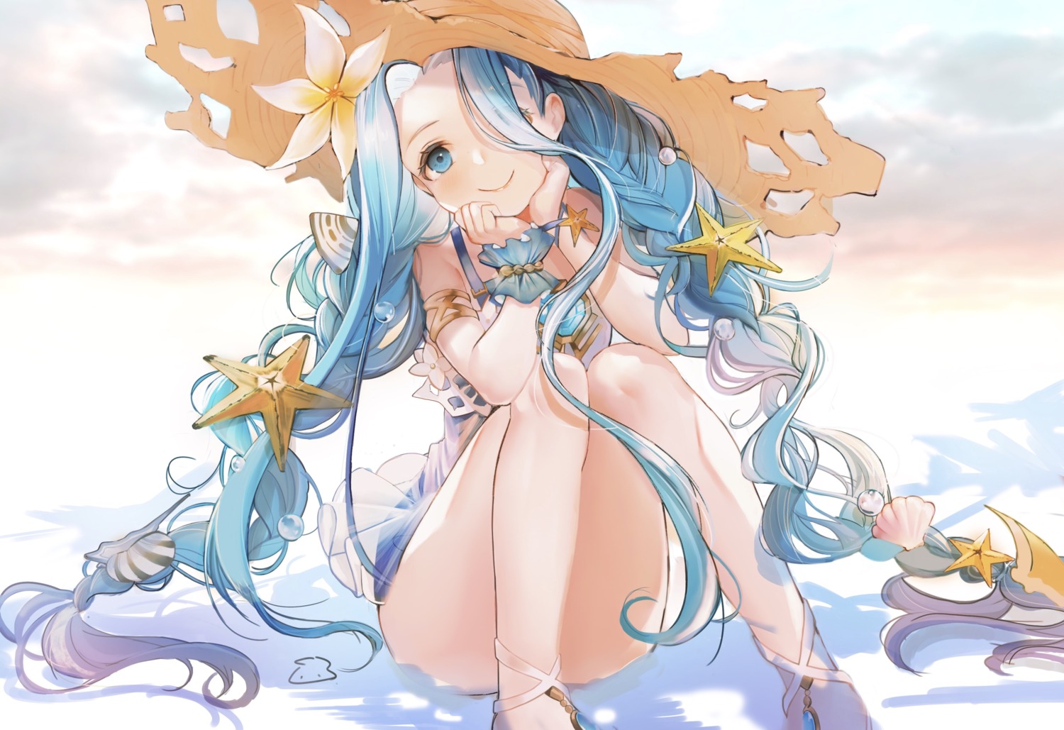 granblue_fantasy, lyria_(granblue_fantasy), parayang, see_through, swimsuits, wet