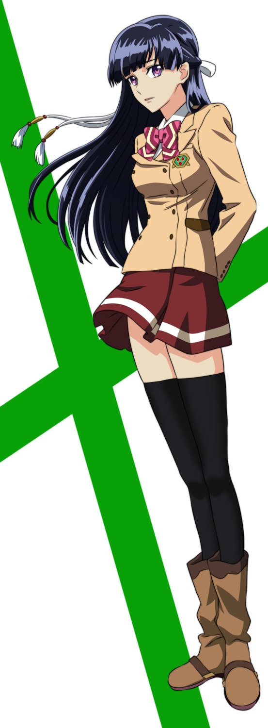 kakumeiki_valvrave, rukino_saki, seifuku, skirt_lift, tagme, thighhighs, vector_trace