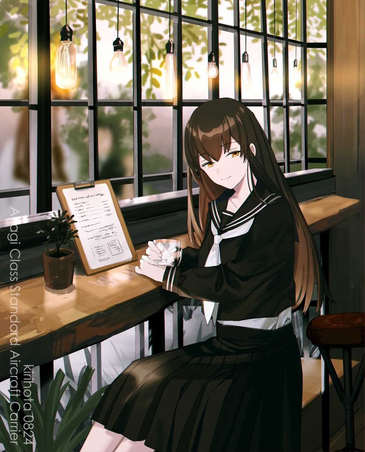 akagi_(kancolle), kantai_collection, kirihota, seifuku