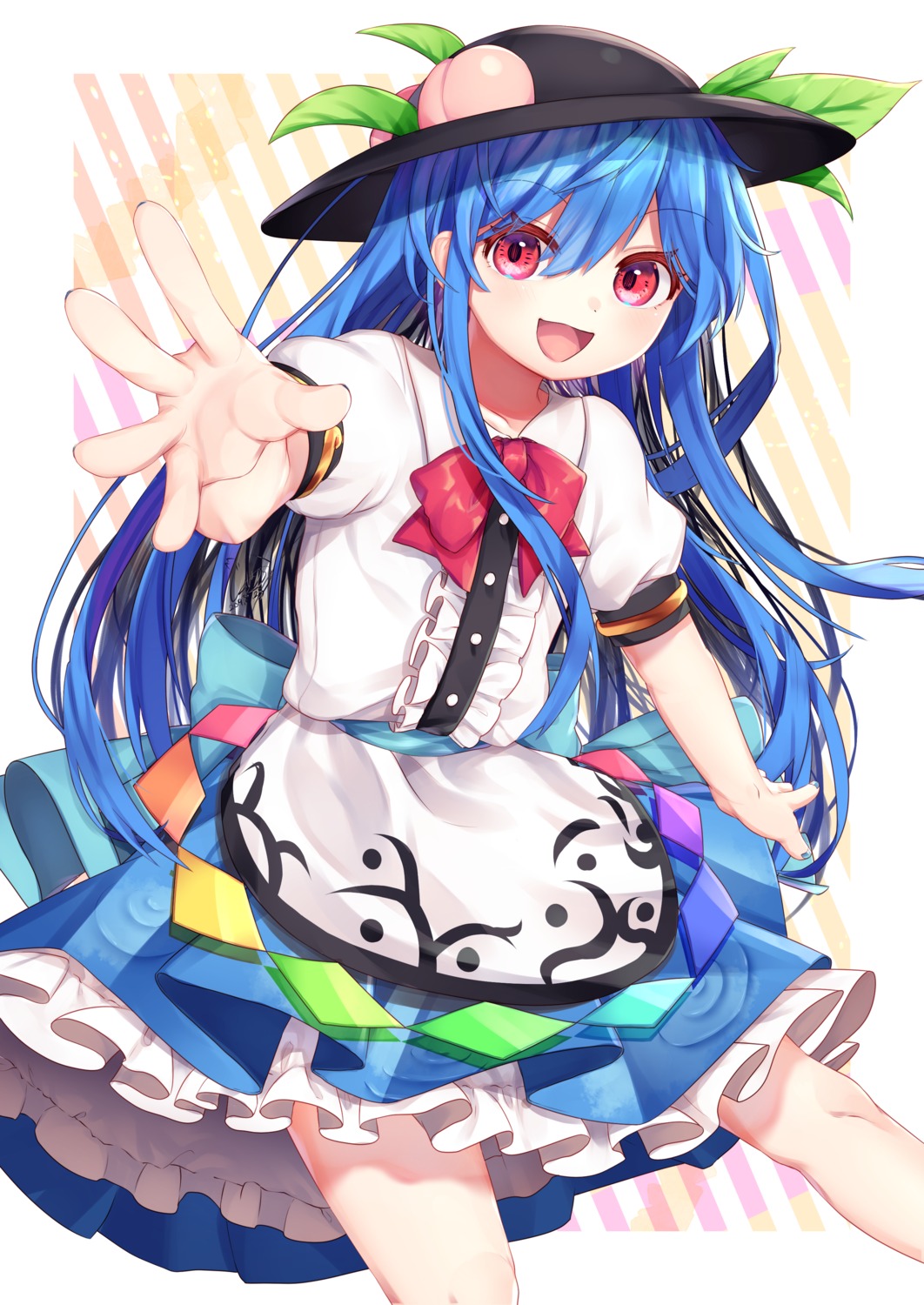 dress, gunjou_row, hinanawi_tenshi, touhou
