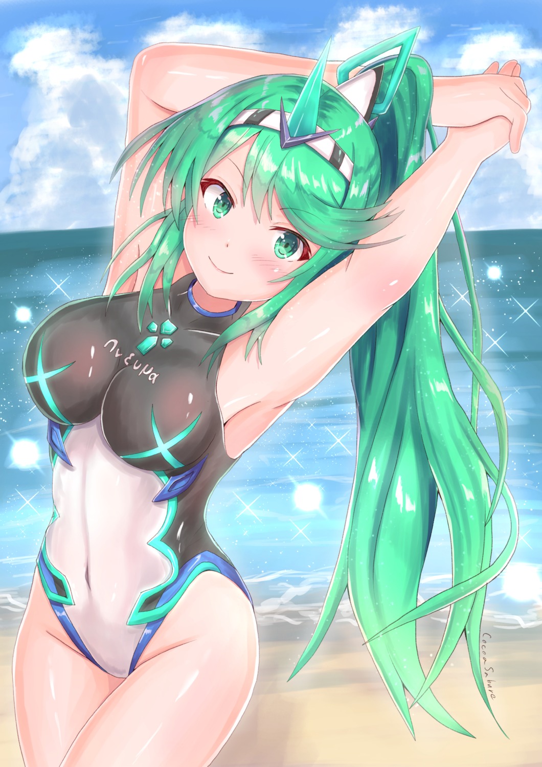 cocoasabure, pneuma_(xenoblade_2), swimsuits, xenoblade_(series), xenoblade_2
