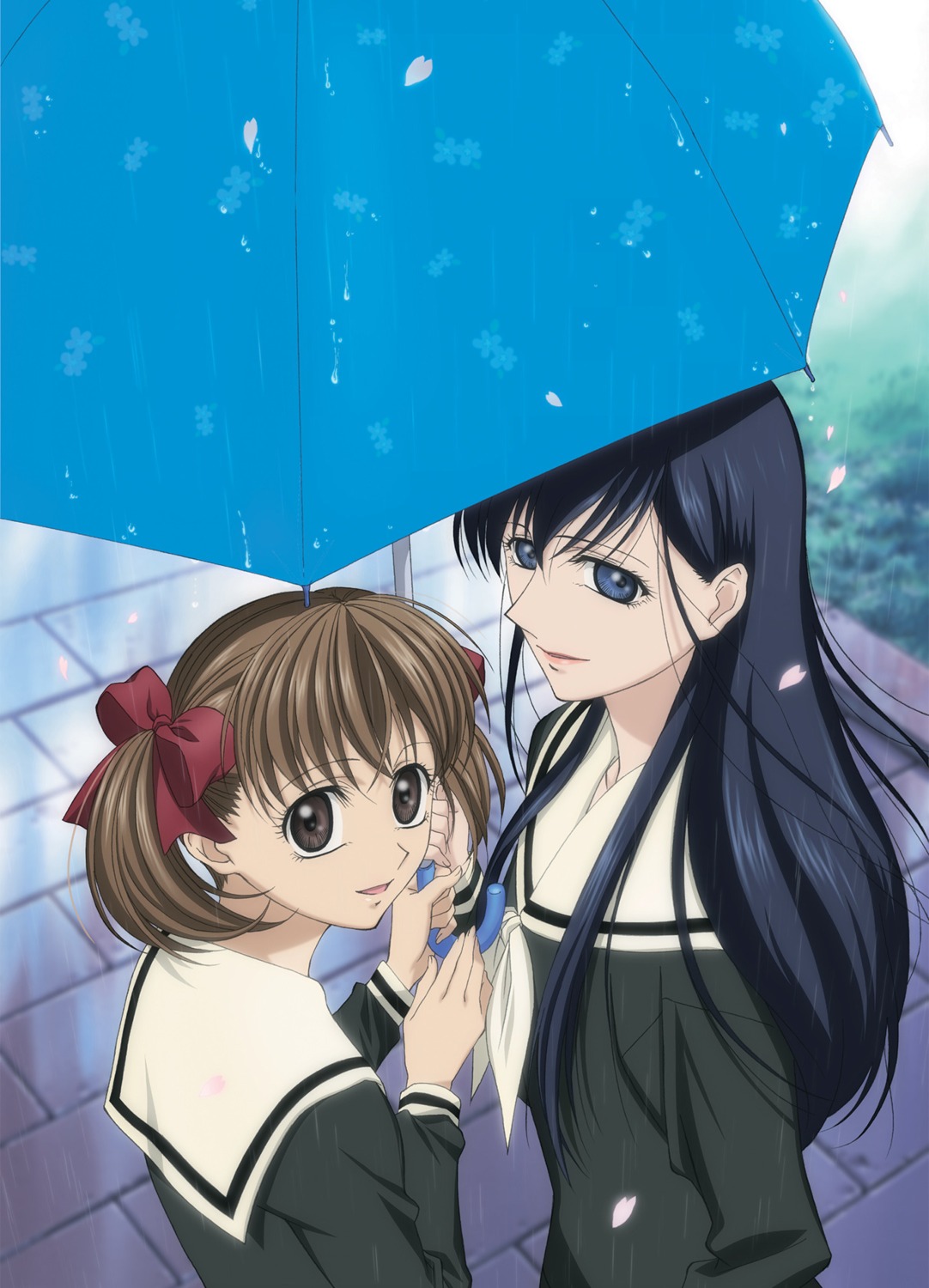 fukuzawa_yumi, maria-sama_ga_miteru, matsushima_akira, ogasawara_sachiko, seifuku, umbrella, wet
