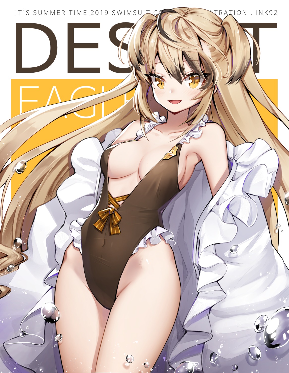 ankkoyom, cleavage, desert_eagle_(girls_frontline), girls_frontline, swimsuits