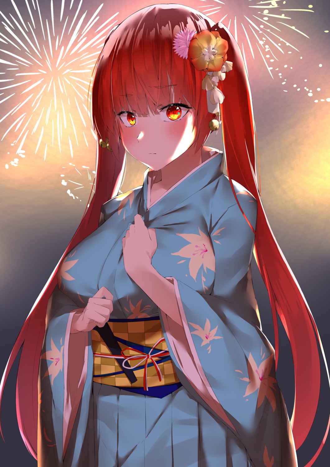 azur_lane, breast_hold, cotton, honolulu_(azur_lane), yukata