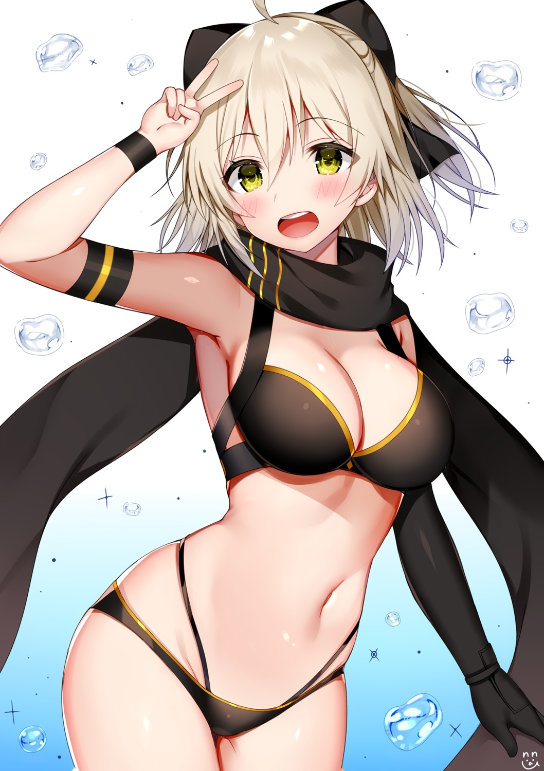 aozora_nan, bikini, cleavage, fate/grand_order, okita_souji_(fate), swimsuits