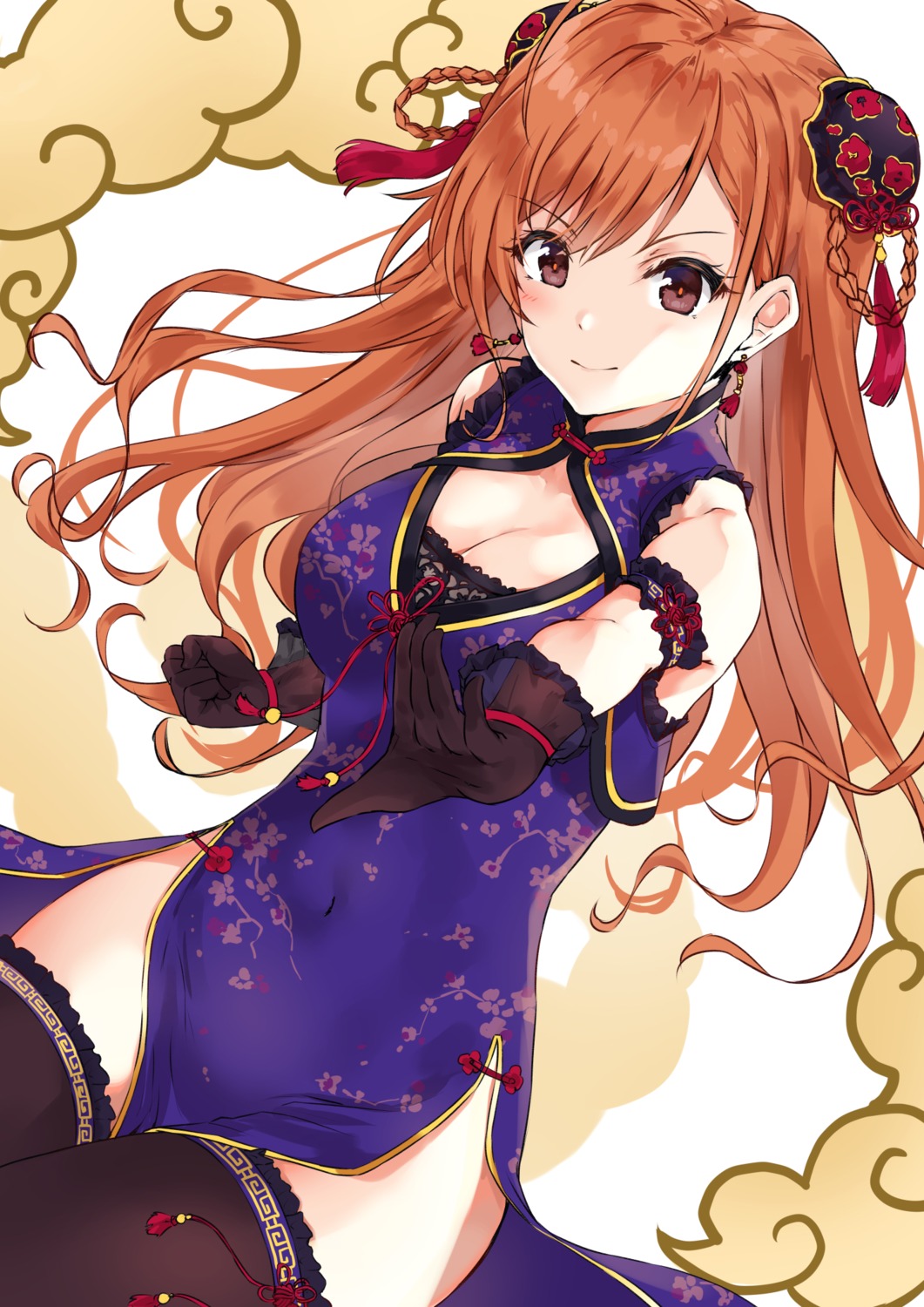 arisugawa_natsuha, chinadress, cleavage, minikon, the_idolm@ster, the_idolm@ster_shiny_colors, thighhighs