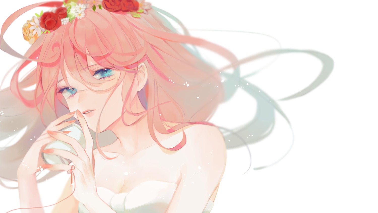 cleavage, just_be_friends_(vocaloid), megurine_luka, naki_(kim3030), vocaloid