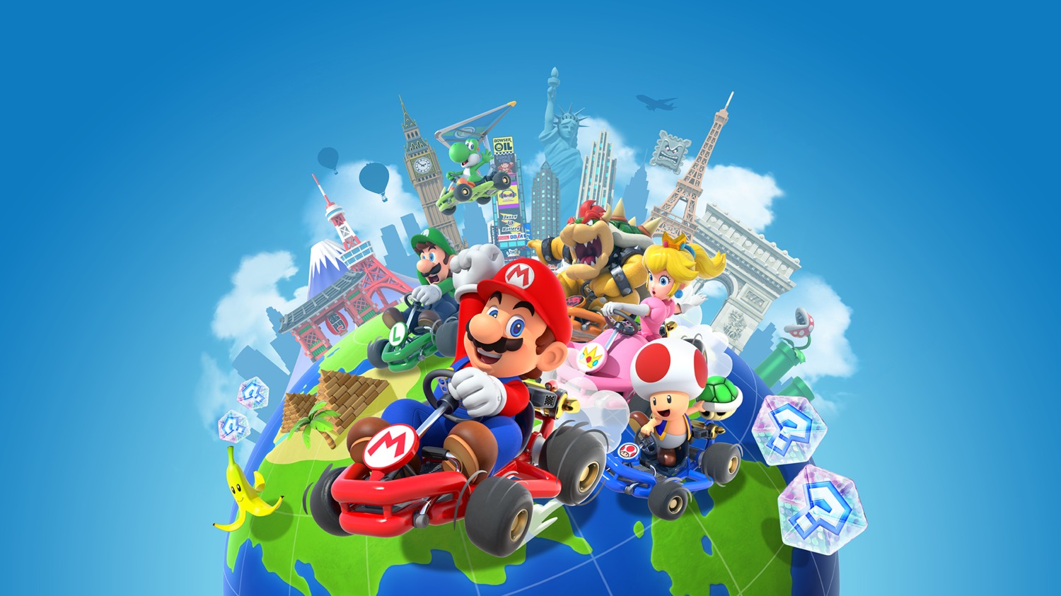 bowser, luigi, mario, mariocart_tour, nintendo, princess_peach_toadstool, tagme, toad