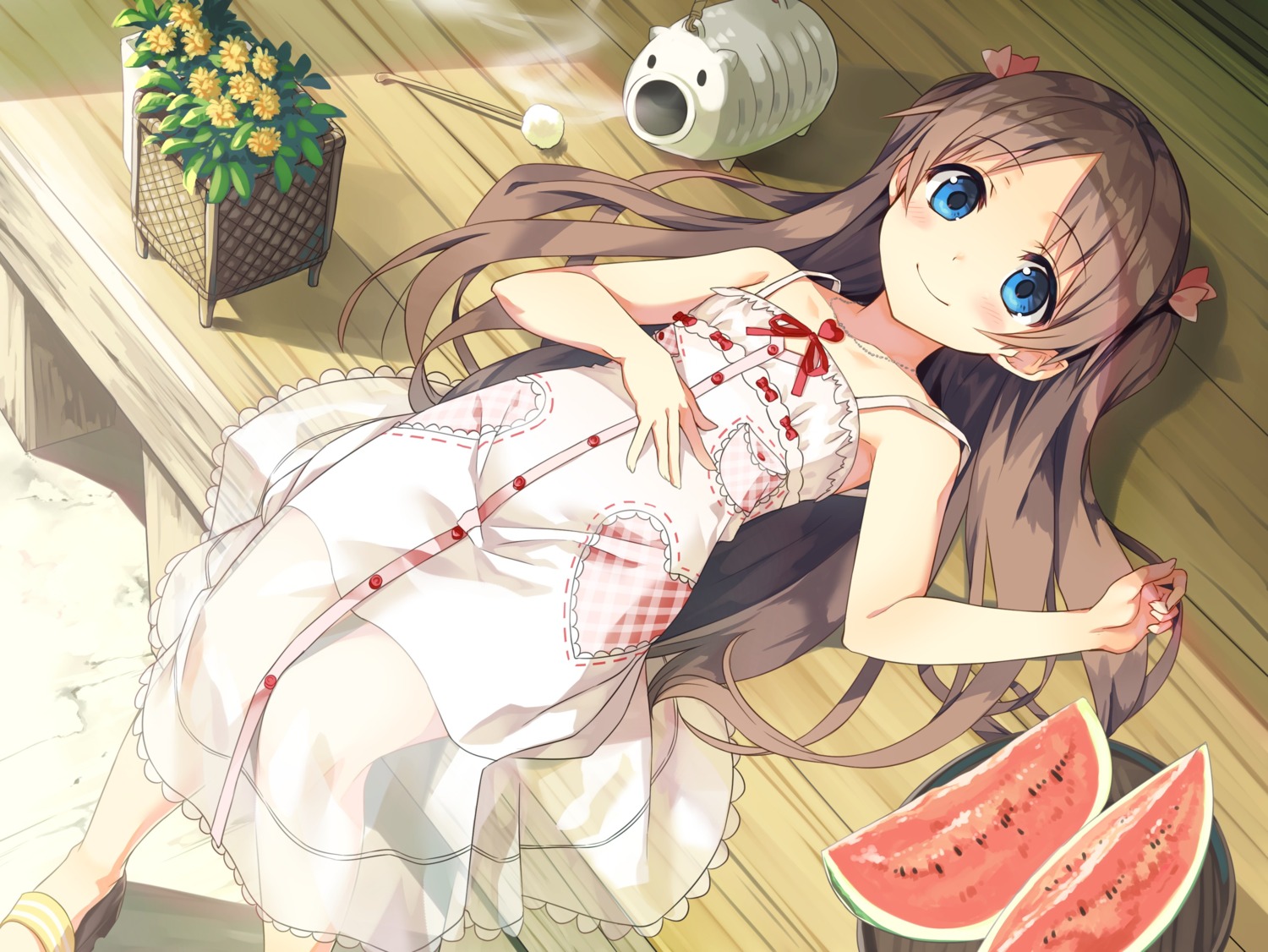ayakashi_kyoushuutan, cura, dress, lose, monobeno, sawai_natsuha, see_through, summer_dress, whisp