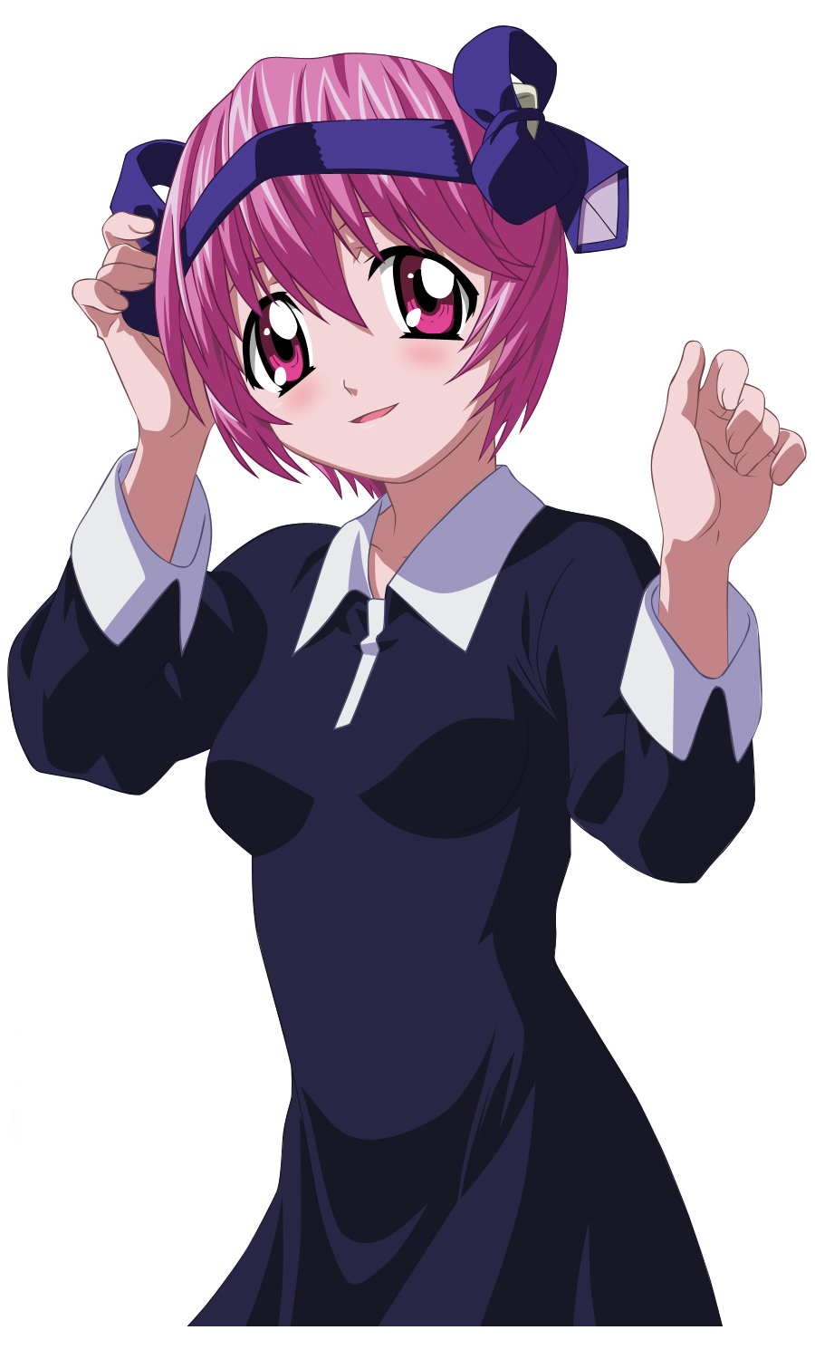 dress, elfen_lied, horns, kishimoto_seiji, nana_(elfen_lied), vector_trace