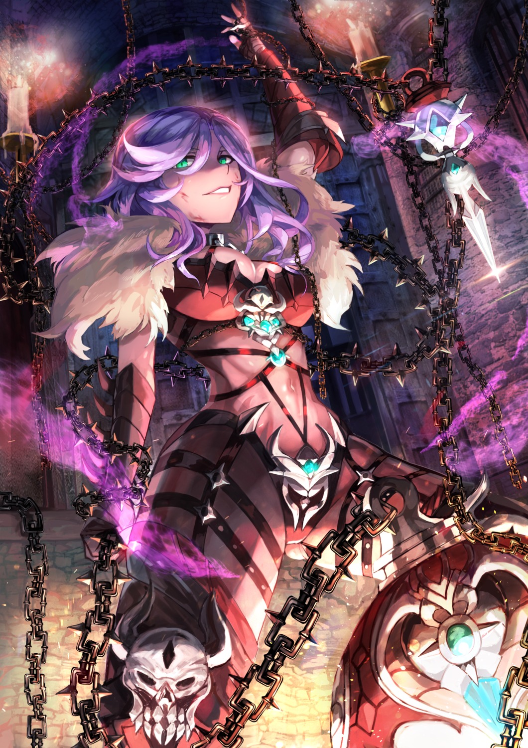 armor, cleavage, david_lee, king's_raid, nicky_(king's_raid)
