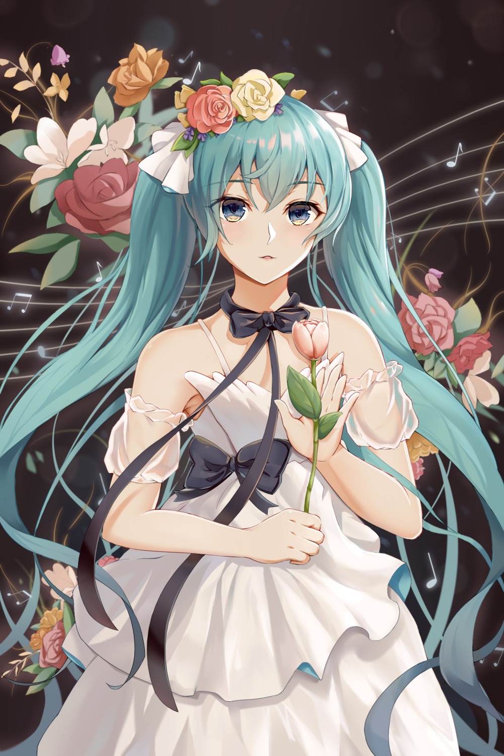 dress, hatsune_miku, hatsune_miku_with_you, qing_ming, vocaloid