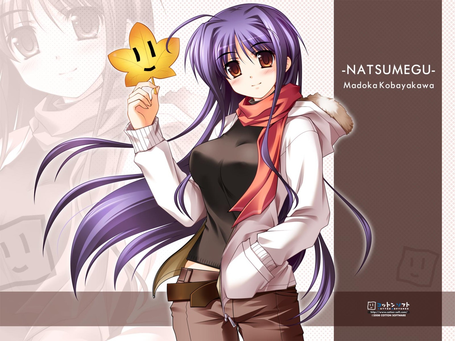 cotton_software, kobayakawa_madoka, natsumegu, tsukasa_yuuki, wallpaper
