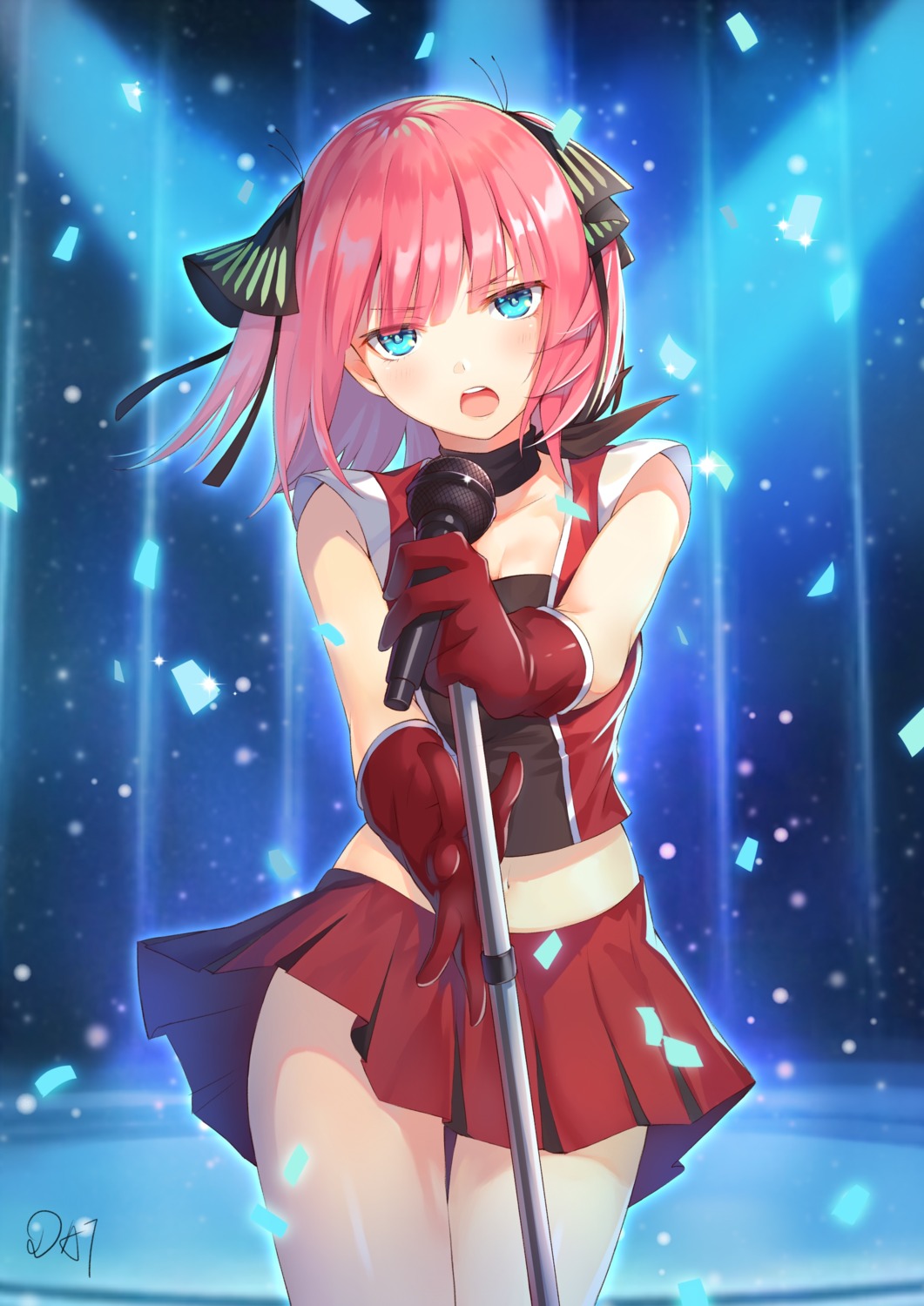 5-toubun_no_hanayome, cleavage, da-cart, nakano_nino, skirt_lift