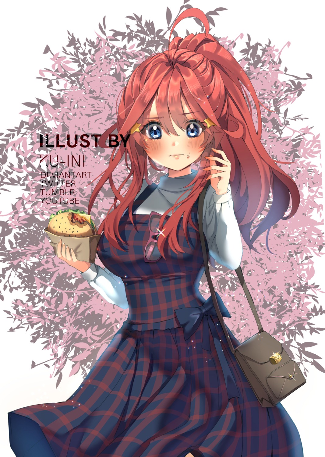 5-toubun_no_hanayome, dress, kuini, nakano_itsuki, sweater