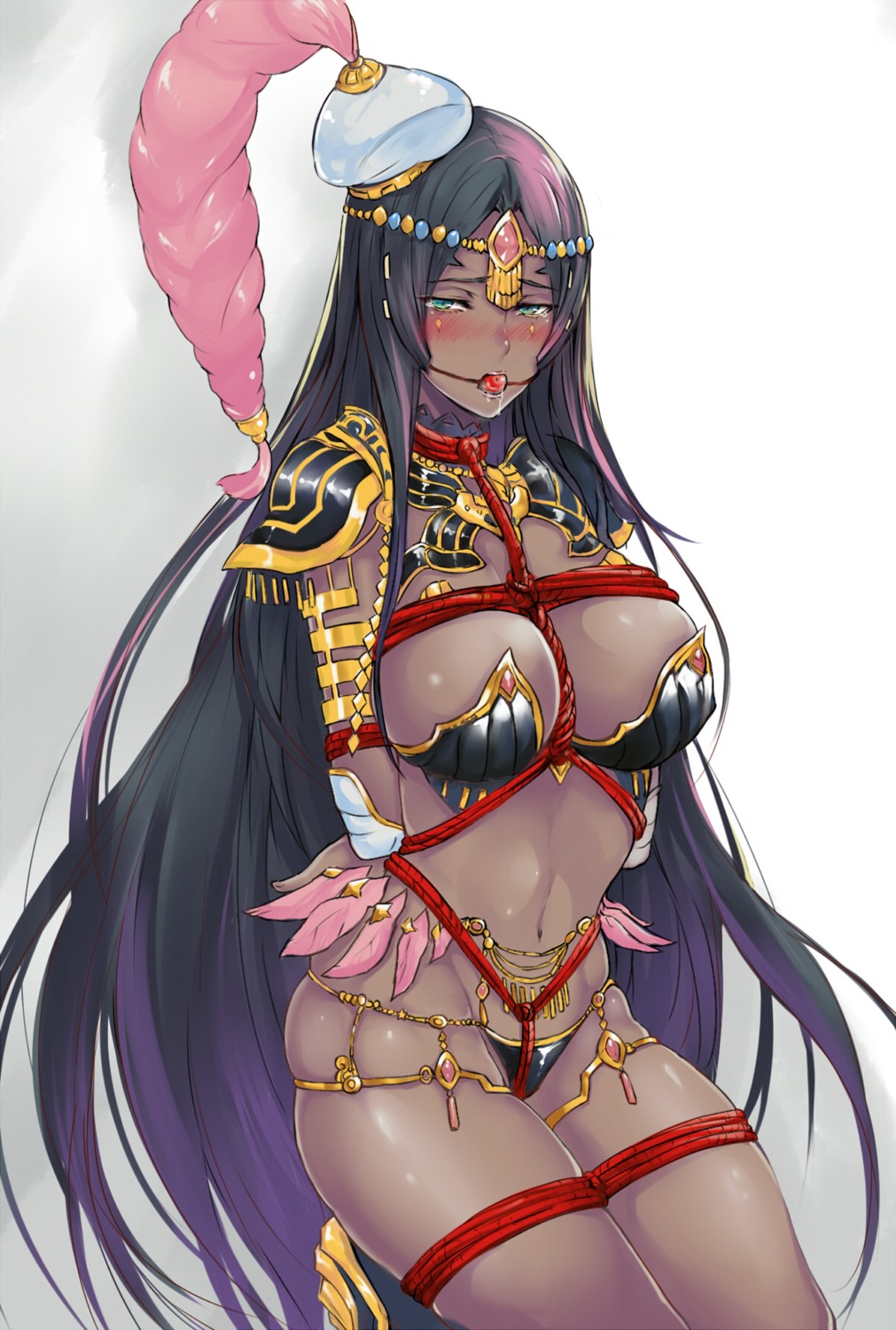 armor, bikini_armor, bondage, fate/grand_order, fengya, scheherazade_(fate/grand_order)