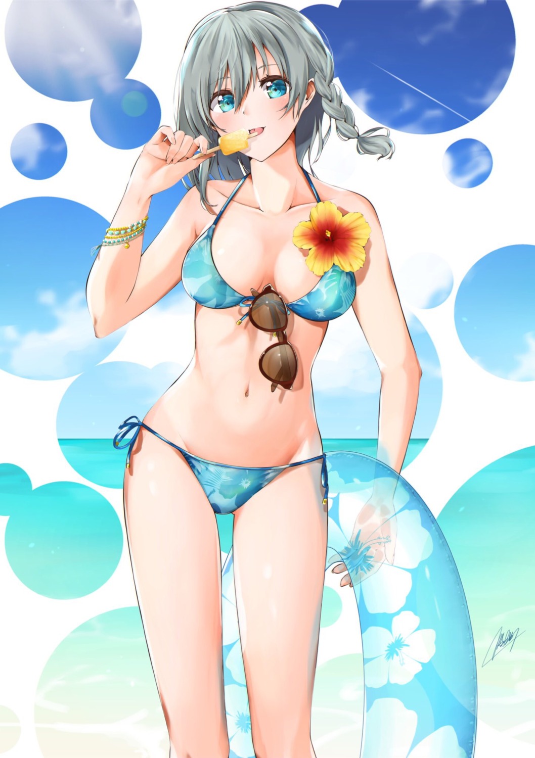 bikini, cleavage, mar0maru, swimsuits