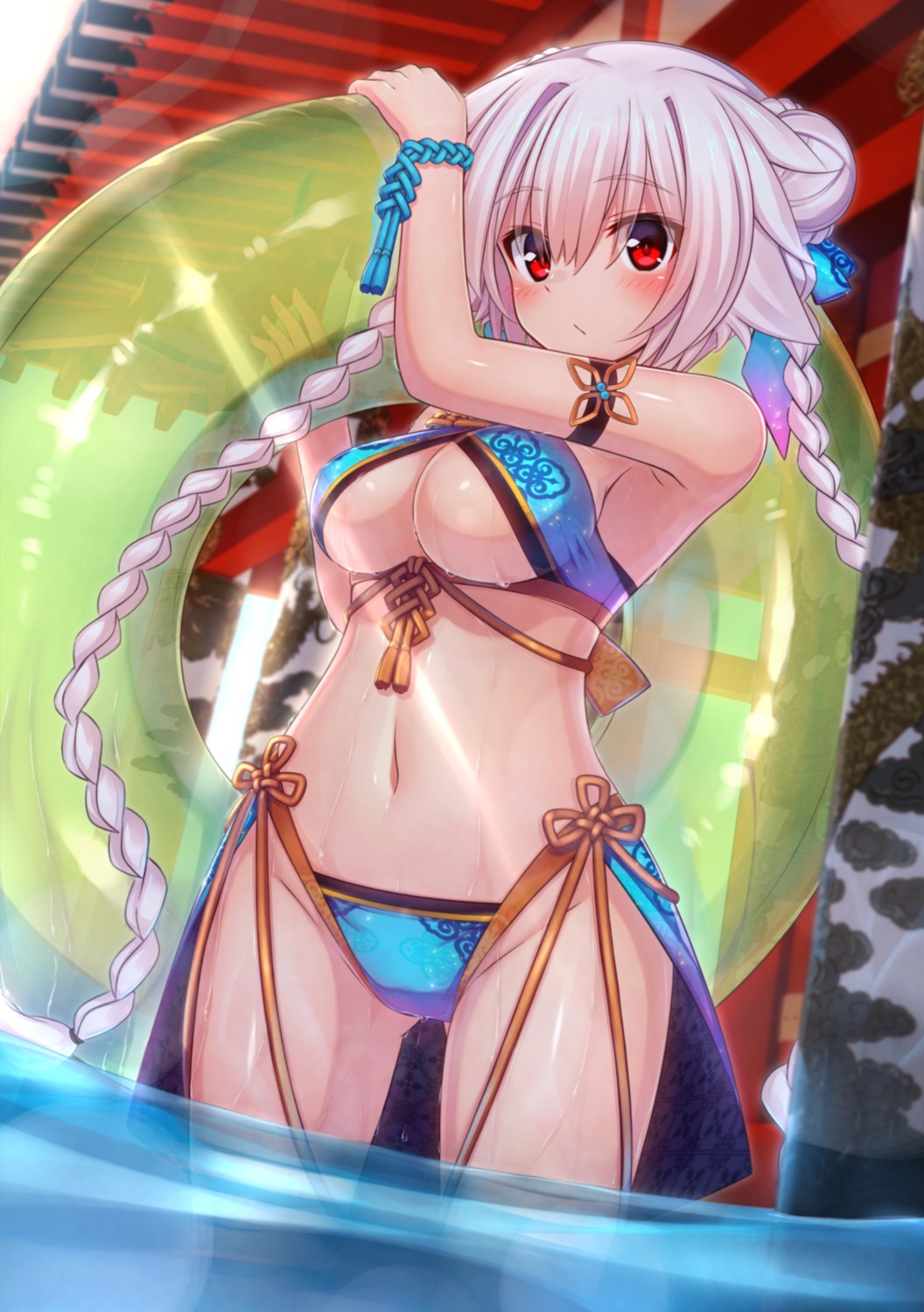 bikini, murasame_shia, swimsuits, wet