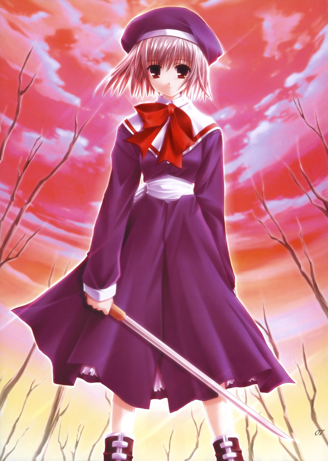 akane_makes_revolution, ikegami_akane, okano_hinata, seifuku, sword, wind_a_breath_of_heart