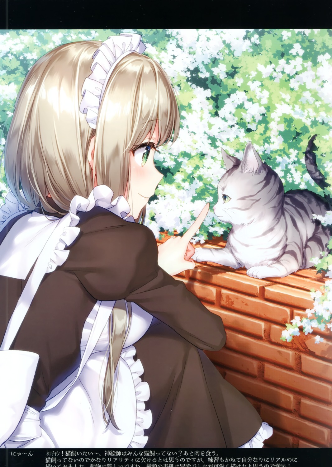 maid, masuishi_kinoto, neko