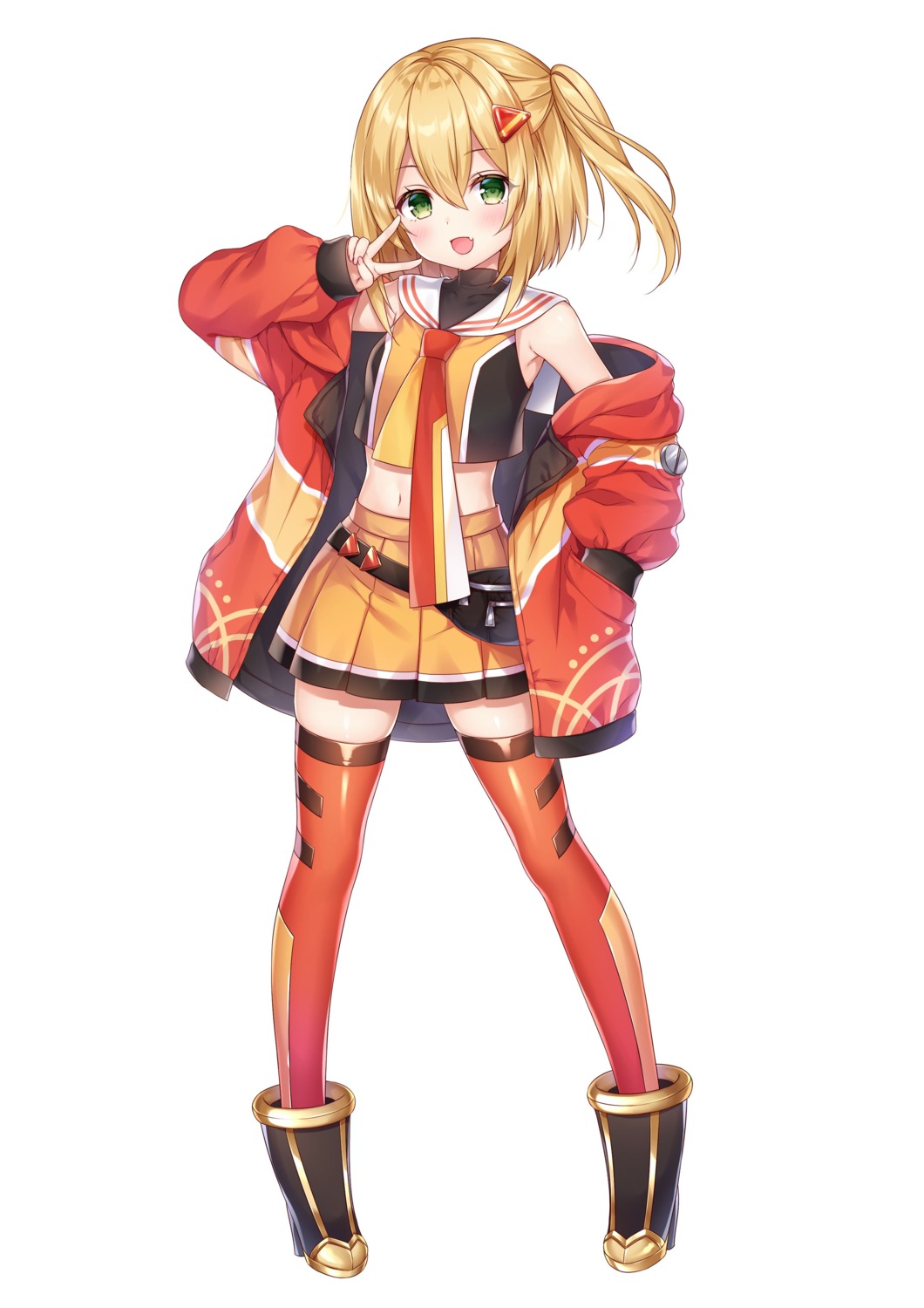 heels, mitsuba_choco, onsen_musume, seifuku, sengokuhara_mikasa, thighhighs