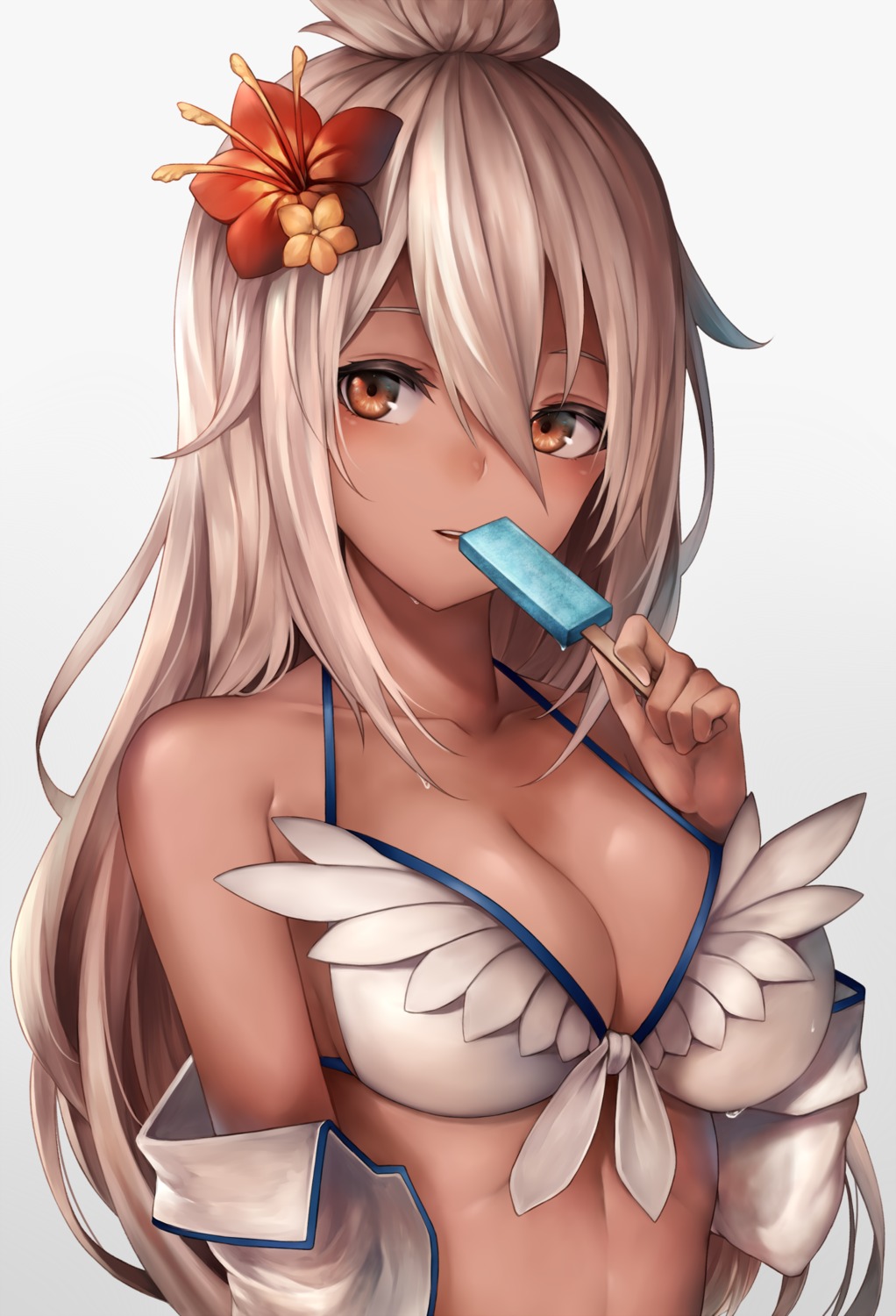 bikini_top, cleavage, granblue_fantasy, open_shirt, snm_(sunimi), swimsuits, zooey_(granblue_fantasy)