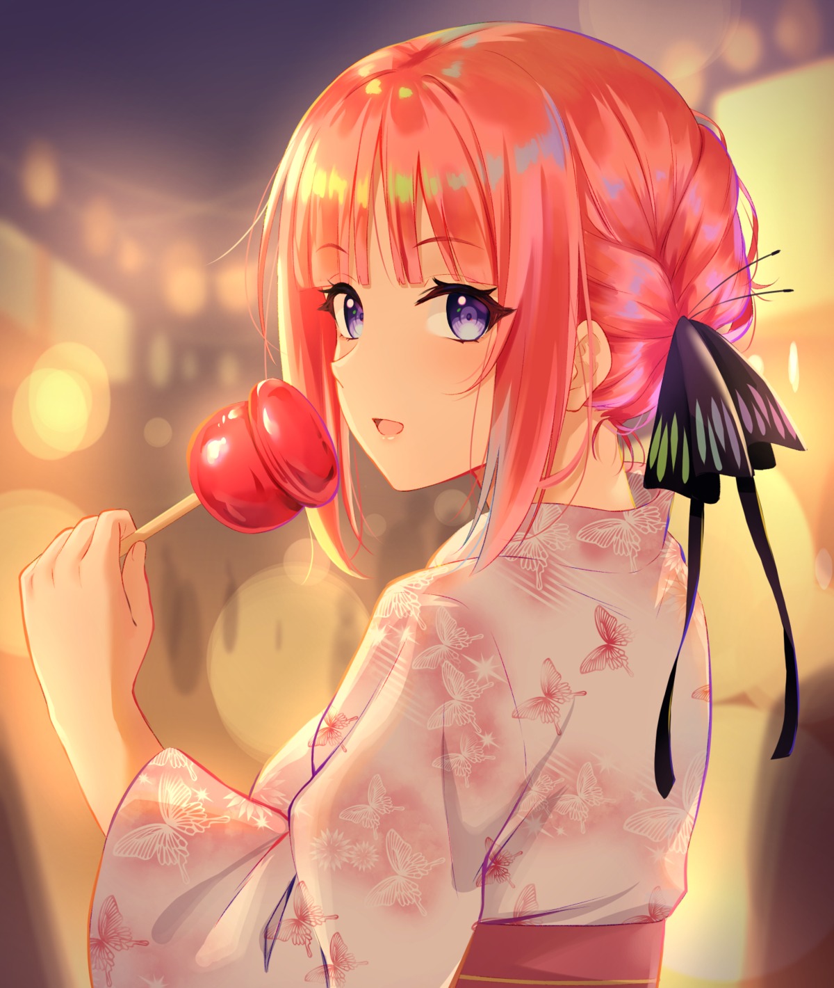 5-toubun_no_hanayome, hofumaso, nakano_nino, yukata