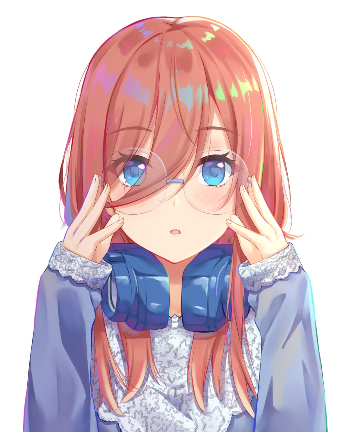 5-toubun_no_hanayome, headphones, hofumaso, megane, nakano_miku