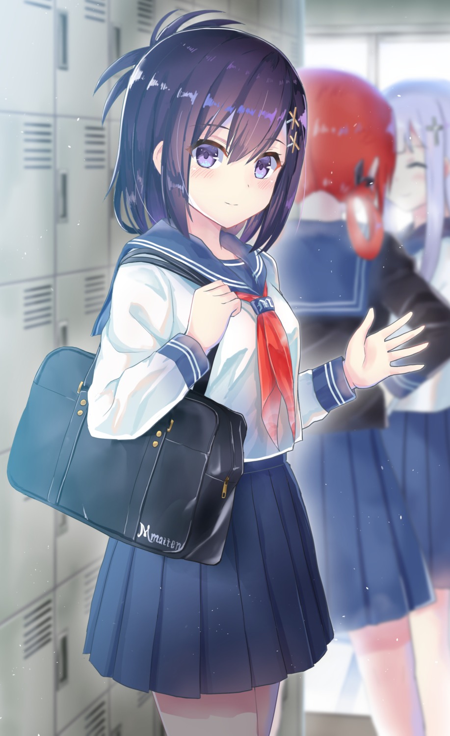 gabriel_dropout, kurumizawa_satanichia_mcdowell, seifuku, shiraha_raphiel_ainsworth, tenma-gav, tsukinose_vignette_april