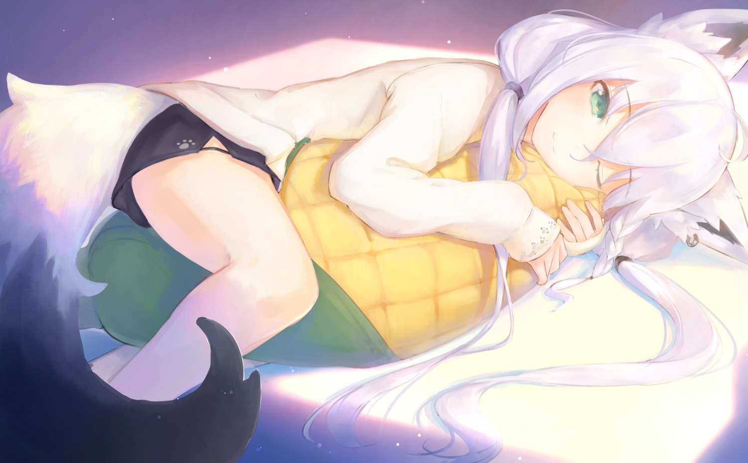 animal_ears, hololive, hololive_gamers, kitsune, shirakami_fubuki, t6, tail
