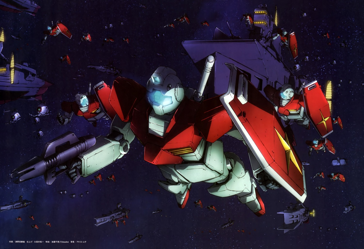 gundam, mecha, mobile_suit_gundam, rgm-79_gm, tsunoda_katsutoshi