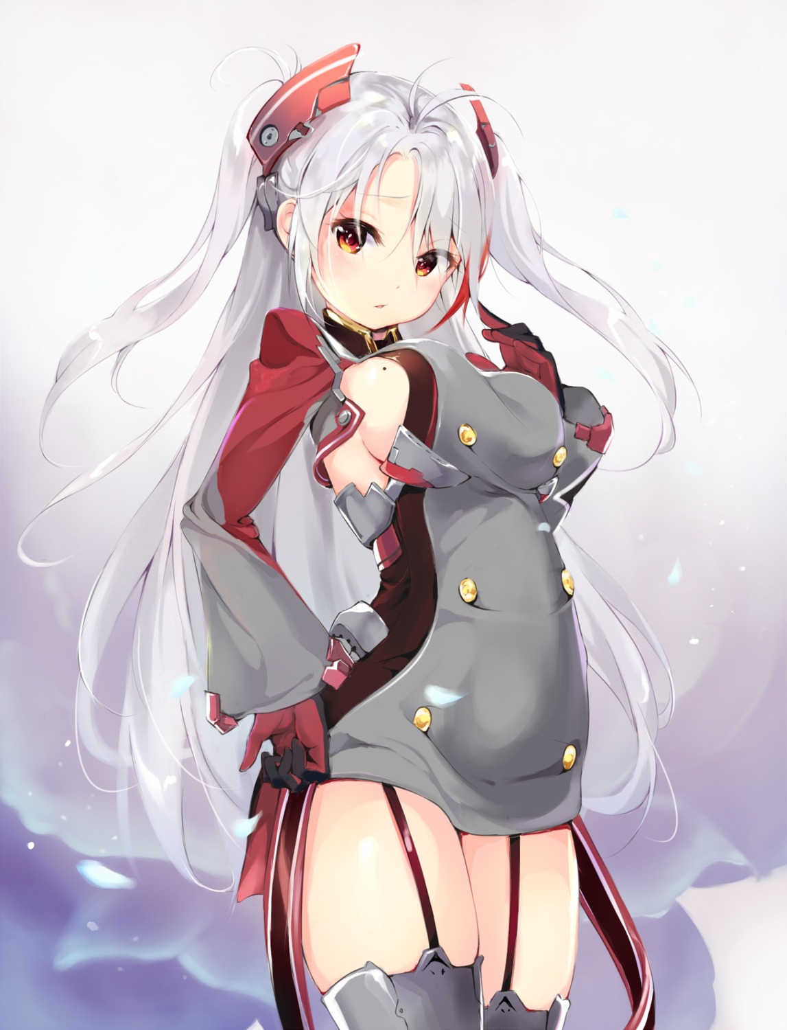 azur_lane, prinz_eugen_(azur_lane), stockings, t-bth, thighhighs, uniform