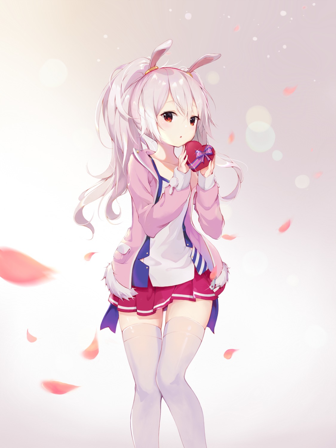 animal_ears, azur_lane, bunny_ears, laffey_(azur_lane), t-bth, thighhighs
